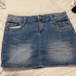 Seduction Y2K denim mini skirt